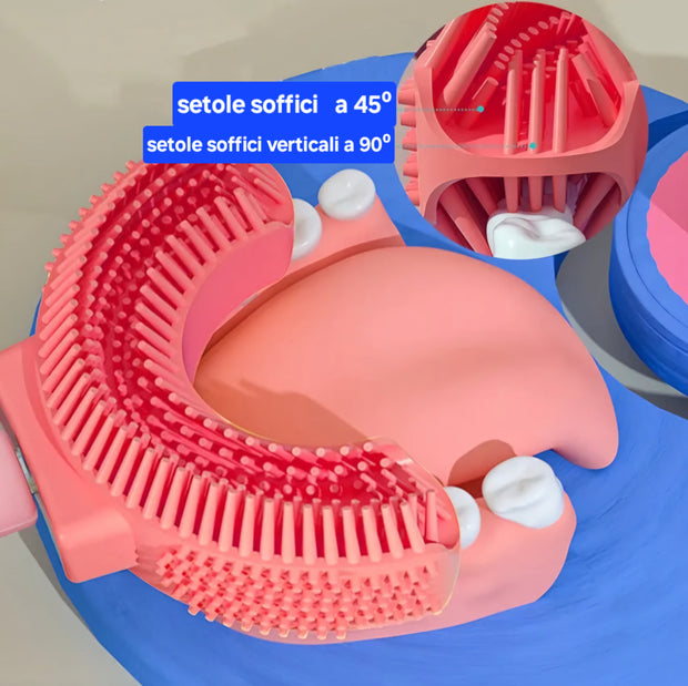 spazzola ad "U" in silicone alimentare