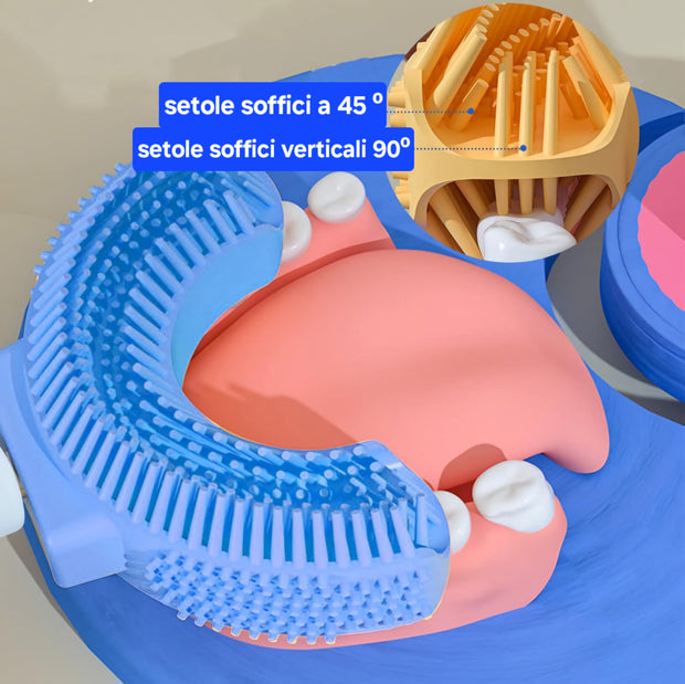 spazzola ad "U" in silicone alimentare